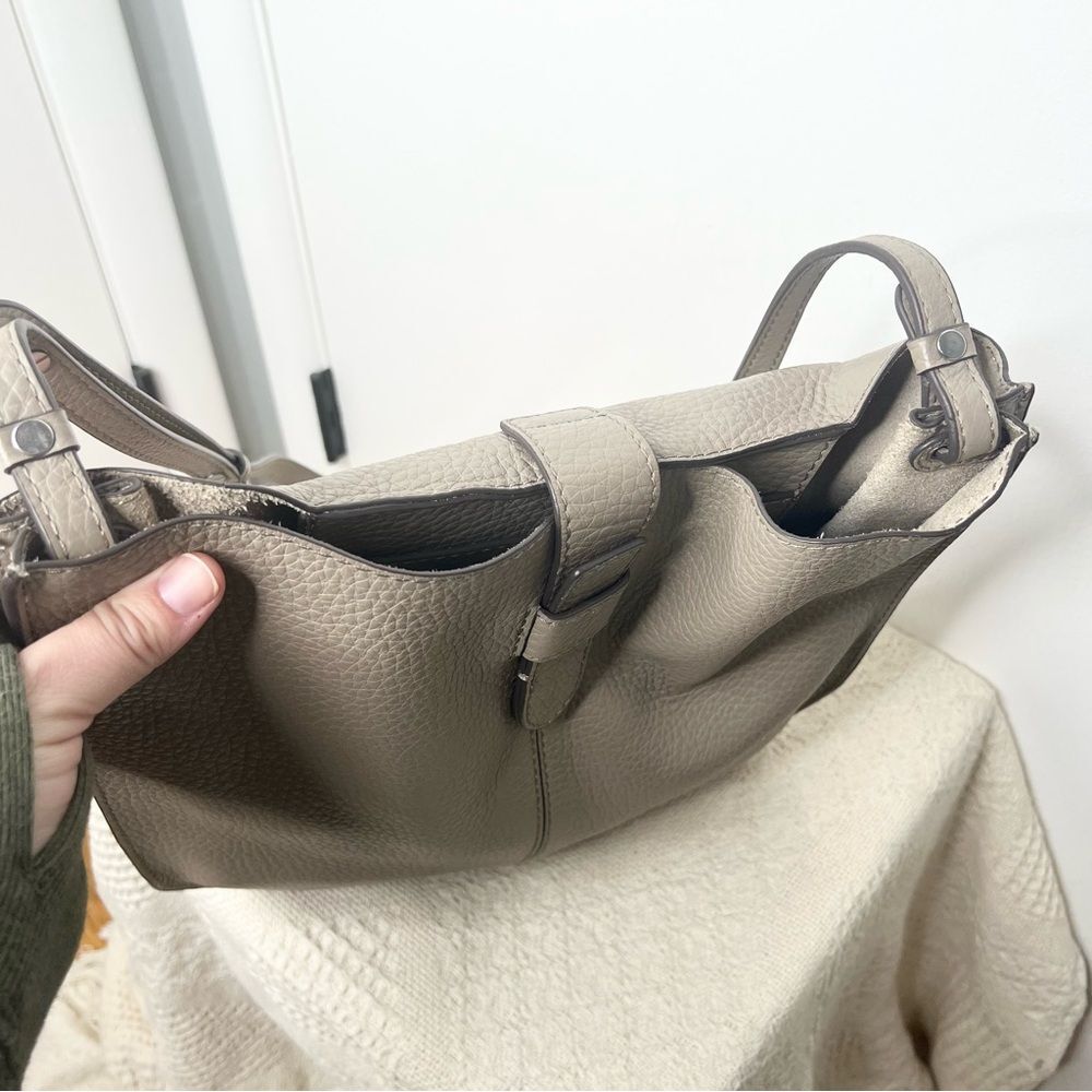 Banana Republic Taupe Italian Leather Hobo/Crossbody BAG - Picture 8 of 11